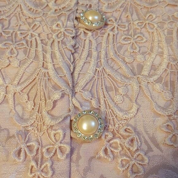 Vintage 1980s In the Mood Pink Lace Blazer - Picture 6 of 7